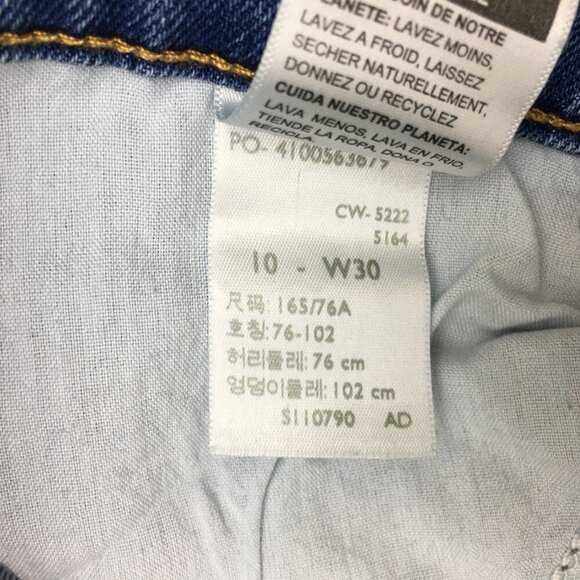 Levi's Signature Heritage Jeans High Rise Straight Leg Stretch Fray Hems size 10 - Picture 9 of 10